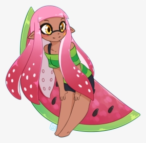 Watermelon Ink - Cartoon, HD Png Download, Free Download