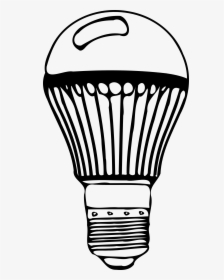Led Light Bulbs Drawing - Sketch Of Led Bulb, HD Png Download, Free Download