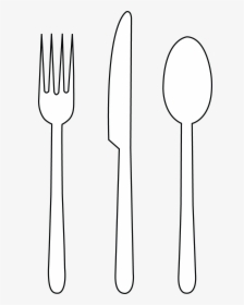 Spoon And Fork Clipart Black And White, HD Png Download, Free Download