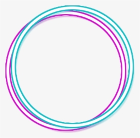 #neon #blue #pink #glow #circle #circleframe #frame - Transparent Background Neon Transparent Circle, HD Png Download, Free Download