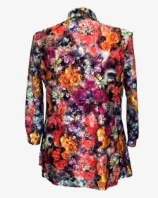 Bright Floral Print Stretch Lace Jacket For Missy And - Blouse, HD Png Download, Free Download