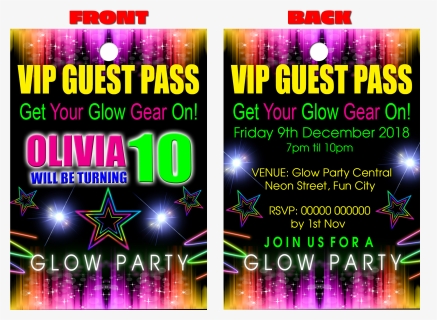 Neon Glow Disco Party, Pink Purple Green, Vip Guest - Kick Ass Dvd Cover, HD Png Download, Free Download