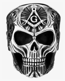 Badass Jewelry Jewellery Masonic Biker Skull Ring - Badass Ring Png, Transparent Png, Free Download
