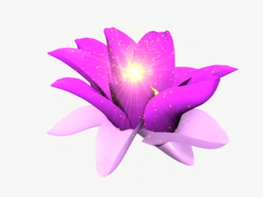 Purple Glowing Flower Png, Transparent Png, Free Download
