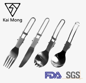 Camping Hiking Spoon Spork Fork Knife Portable Cutlery - Sgs Iso 22000 Logo, HD Png Download, Free Download