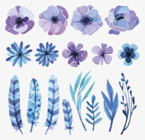 Watercolor Painting Drawing - Vector Watercolor Picture Flowers, HD Png Download, Free Download