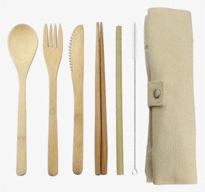 Bamboo Set & Straw - Bamboo Eco Friendly Products, HD Png Download, Free Download