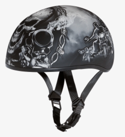 T Skull Guns Cap Helmet"  Class="lazyload Appear"  - Bicycle Helmet Skull, HD Png Download, Free Download