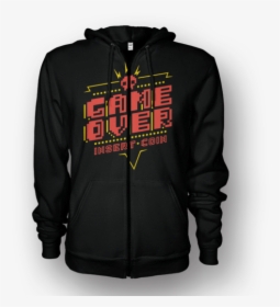 Game Over Insert Coin Hoodie - Hoodie, HD Png Download, Free Download