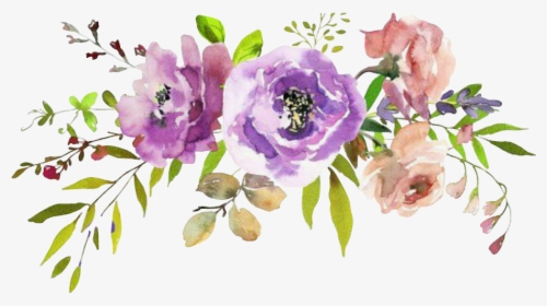 Transparent Watercolor Floral Clipart - Transparent Background Watercolor Floral Png, Png Download, Free Download