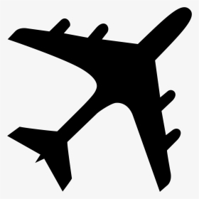 Airplane Aircraft Silhouette Computer Icons Clip Art - Airplane Silhouette, HD Png Download, Free Download