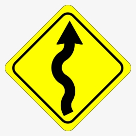 Blank Road Sign - Curvy Road Sign Clip Art, HD Png Download, Free Download