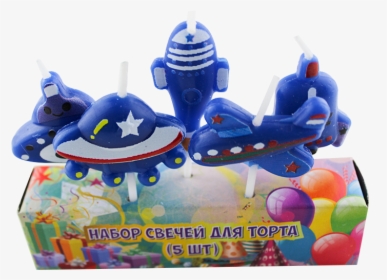 Spaceship, Rocket And Plane Cartoon Birthday Candles - Event, HD Png Download, Free Download
