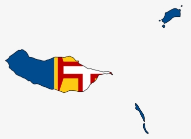 Flag Map Of Madeira - Madeira Island Png, Transparent Png, Free Download