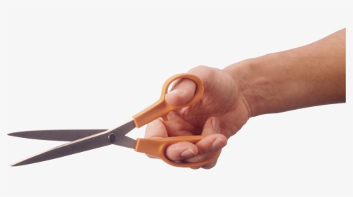 Scissors - Hand Holding Scissors Png, Transparent Png, Free Download