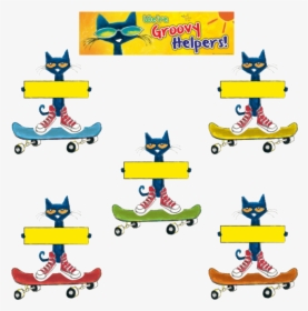 Pete The Cat Tcr Groovy Classroom Jobs Mini Bulletin - Pete The Cat With A Sign, HD Png Download, Free Download