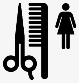 Sign, Scissors, Silhouette, Person, Hair, Shop, Beauty - Beauty Salon Clip Art, HD Png Download, Free Download
