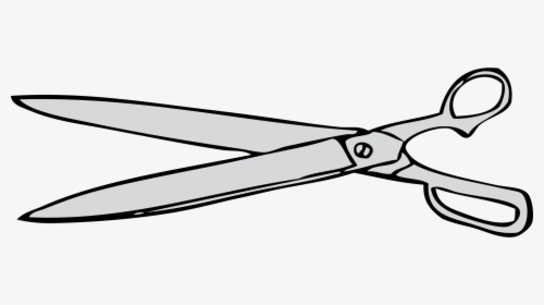 Hair Cutting Shears Cartoon Scissors Drawing Cc0 - Long Scissors Clipart, HD Png Download, Free Download