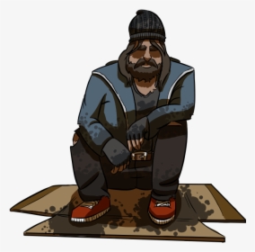 Homeless Clipart Transparent - Homeless Person Transparent Background, HD Png Download, Free Download