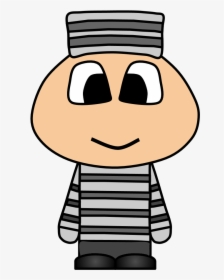 Prisoner, Uniform, Big Eyes, Cartoon Person - Prisoners Png, Transparent Png, Free Download