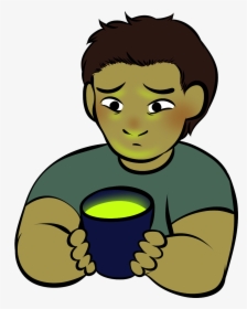 Illustration Of A Person Drinking Contaminated Water - Cartoon, HD Png Download, Free Download