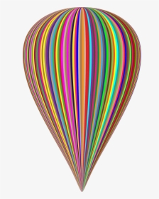 Colorful Striped Balloon Clip Arts - Balloon, HD Png Download, Free Download