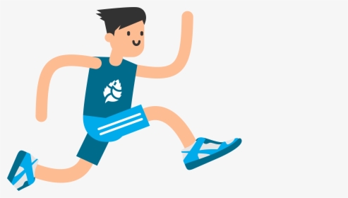 Jump Clipart Athletic Person - Transparent Background Run Cliparts, HD Png Download, Free Download