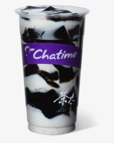 ¤é¥x©ûµp¯n¥¤­ágrass Jelly Roasted Milk Tea - Topping Chatime Coconut Jelly, HD Png Download, Free Download