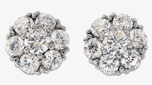 9ct White Gold Diamond Stud Earrings - Earrings, HD Png Download, Free Download