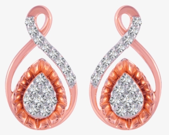 18kt Rose Gold And Diamond Stud Earrings For Women - Earrings, HD Png Download, Free Download