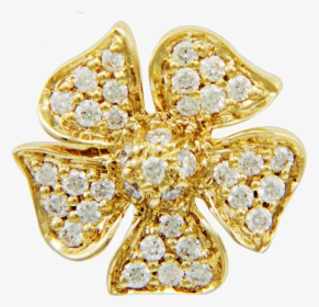 Floral Diamond Stud Earrings - Earrings, HD Png Download, Free Download