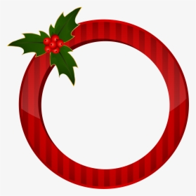 Christmas Round Red Frame Transparent Image, HD Png Download, Free Download
