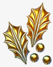 Ilex- 02 - Christmas Png Image Gold, Transparent Png, Free Download