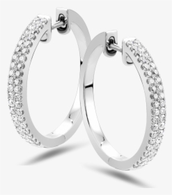 Beautiful Diamond Hoop Earrings - Diamond Hoop Earrings Png, Transparent Png, Free Download