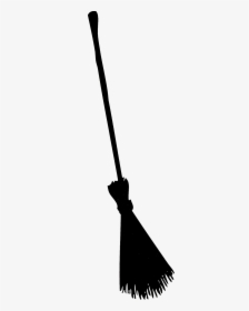 Halloween Broom - Witch Broom Silhouette Png, Transparent Png, Free Download