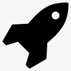 Small Rocket Ship Silhouette - Cartoon Rocket Silhouette, HD Png Download, Free Download