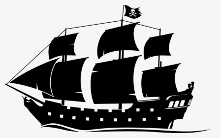 Ship Black Pearl Boat Piracy Clip Art Silhouette Peter Pan Ship HD Png Download Kindpng