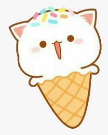 #kawaii #cute #little #hearts #stickers #sticker #png - Cute Kawaii Cute Mochi Ice Cream, Transparent Png, Free Download
