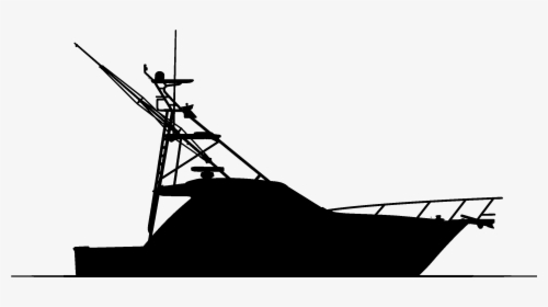 Boat Silhouette - Fishing Boat Silhouettes Png, Transparent Png, Free Download