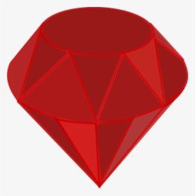 Ruby No Shading Square - Red Jewel Clip Art, HD Png Download, Free Download