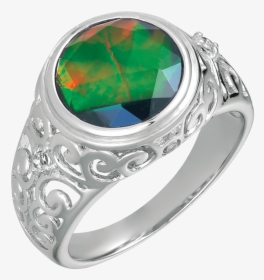 Mohini Sterling Silver Topaz Ring By Korite Ammolite - Engagement Ring, HD Png Download, Free Download