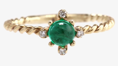 Colombian Emerald & Diamond Ring"  Class= - Engagement Ring, HD Png Download, Free Download