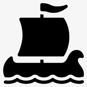Viking Ship Filled Icon - Ship, HD Png Download, Free Download