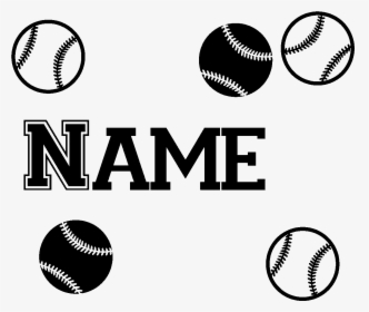 Sticker Prenom Personnalisable Balles De Baseball Ambiance - College Softball, HD Png Download, Free Download