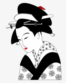 Woman,art,geisha - Asian Woman Clip Art, HD Png Download, Free Download