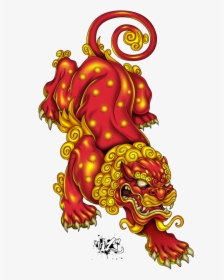 Lion Tattoo Google Search - Chinese Guardian Lions Art, HD Png Download, Free Download