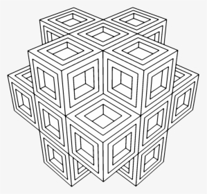 Coloring Page For Adults Geometric, HD Png Download, Free Download