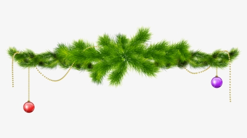 Transparent Pine Branch With Christmas Balls Png Clipart - Christmas Tree Branch Clip Art, Png Download, Free Download