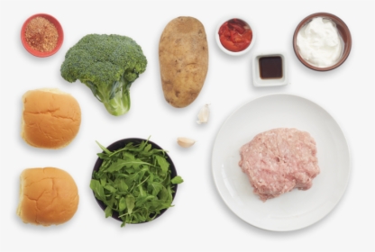 Smoky Pork Burgers With Roasted Vegetables & Piquillo - Broccoli, HD Png Download, Free Download