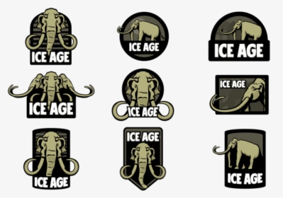 Mammoths In Ice Age Vector Labels - Ice Age Scrat Vector, HD Png Download, Free Download